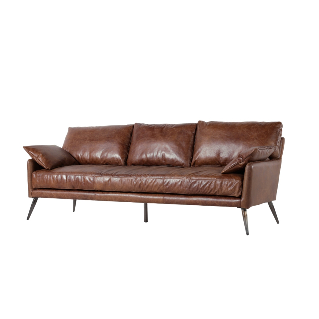 Varese 3 Seater Leather Sofa image 0